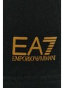 Bavlněné šortky EA7 Emporio Armani černá barva