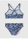 Modré holčičí květované dvoudílné plavky name it Felisia - unisex