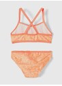 Oranžové holčičí vzorované dvoudílné plavky name it Felisia - unisex