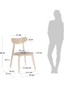 Dubová dřevěná jídelní židle Kave Home Safina