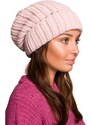 model 18002948 Žebrovaná pletená čepice růžová - BeWear