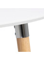 Scandi Bílý rozkládací jídelní stůl Ballet s dubovou podnoží 270x100 cm