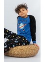 Vienetta Kids Dětské pyžamo dlouhé Vesmír - modrá