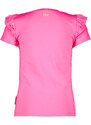 B-nosy Dívčí tričko s flitrovými kvítky růžové