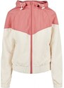 Dámská jarní/podzimní bunda Urban Classics Ladies Arrow Windbreaker - béžová,růžová