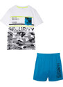 bonprix Chlapecké tričko a krátké kalhoty (2dílná souprava) Modrá