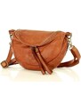 Marco Mazzini handmade Dámská kožená crossbody kabelka Mazzini MM61 camel