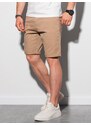 Ombre Clothing Pánské šortky CHINO - světle hnědé V9 OM-SRDS-0103