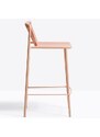 Pedrali Růžová kovová barová židle Tribeca 3667 67,5 cm