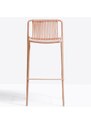 Pedrali Růžová kovová barová židle Tribeca 3668 77,5 cm