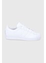 Sneakers boty adidas Originals Superstar bílá barva, na plochém podpatku, FV3285