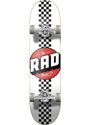 rad Skateboard checker stripe complete white/black