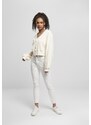 URBAN CLASSICS Ladies Organic Oversized Short Terry Cardigan - whitesand