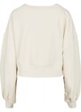 URBAN CLASSICS Ladies Organic Oversized Short Terry Cardigan - whitesand