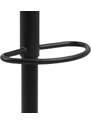 Scandi Černá látková barová židle Filch 62 - 82 cm