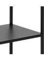 Scandi Černý kovový regál Romba 185 x 69,5 cm