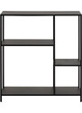 Scandi Černý kovový regál Romba 86 x 79,5 cm
