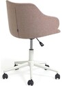 Růžová látková konferenční židle Kave Home Einara