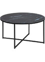 Scandi Černý skleněný konferenční stolek Venice 80 cm