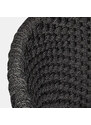 Černá pletená zahradní barová židle Bizzotto Crochela 110 cm