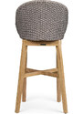 Šedá pletená zahradní barová židle Bizzotto Crochela 110 cm