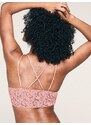Krajková podprsenka/braletka Victoria´s Secret PINK Crochet Lace - starorůžová