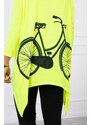 Kesi Mikina se žlutým neonovým potiskem na kolo