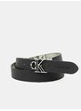 Černo-šedý dámský vzorovaný oboustranný pásek Calvin Klein Jeans - Dámské