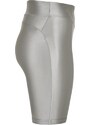 URBAN CLASSICS Ladies Highwaist Shiny Metallic Cycle Shorts - darksilver