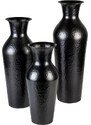 White Label Černá váza WLL DUNJA 56 cm