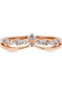 Emporial pozlacený prsten Princeznina korunka 14k růžové zlato MA-R0440