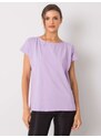 Fashionhunters Světle fialové jednobarevné tričko Nadia