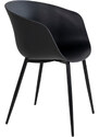 Nordic Living Černá plastová zahradní židle Saxon