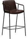​​​​​Dan-Form Tmavě hnědá koženková barová židle DAN-FORM Boto 67 cm