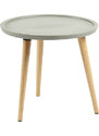 Šedý cementový odkládací stolek Kave Home Lucy 40 cm