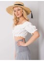 BASIC BÍLÝ DÁMSKÝ CROP TOP S VOLÁNY --WHITE Bílá