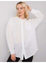 Fashionhunters OH BELLA Bílé bavlněné tričko