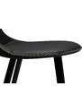 ​​​​​Dan-Form Černá kožená barová židle DAN-FORM Flair 65 cm