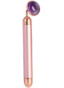 Palsar 7 Elektrické masážítko na obličej s minerálem (Jade Roller Massager Electric Pink Handle and Amethyst Jade)