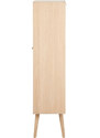 Scandi Světlá dřevěná vitrína Celia 143,2 x 72 cm