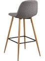 Scandi Světle šedá látková barová židle Wanda 73 cm