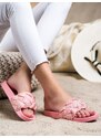 GROTO GOGO Trendy růžové nazouváky dámské bez podpatku