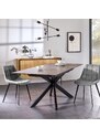 Šedý keramický rozkládací jídelní stůl Kave Home Atminda 160/210 x 90 cm