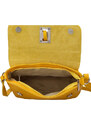 Dámská kožená crossbody kabelka žlutá - ItalY Porta žlutá