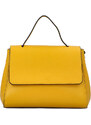 Delami Vera Pelle Atraktivní kožená kabelka do ruky Fátima, žlutá