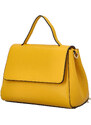 Delami Vera Pelle Atraktivní kožená kabelka do ruky Fátima, žlutá