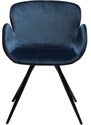 ​​​​​Dan-Form Modrá sametová jídelní židle DAN-FORM Gaia