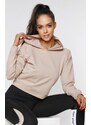 NDN Sport NDN - Crop top mikina s kapucí DOLLI X101 (capuccino)