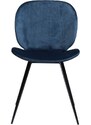 ​​​​​Dan-Form Modrá sametová jídelní židle DAN-FORM Cloud