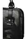 Černá elegantní dámská kabelka s mašlí S411 GROSSO